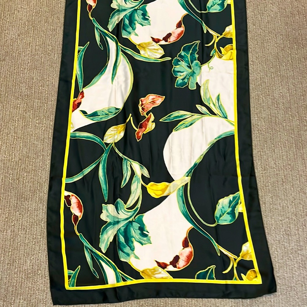 White House Black Market silky long scarf NWT